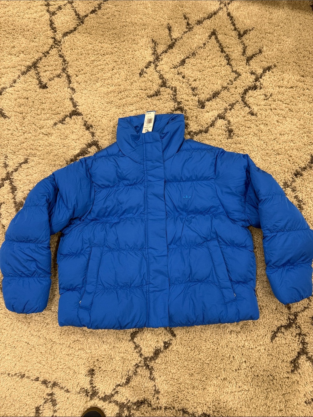 adidas Womens Royal Blue Puffer Jacket